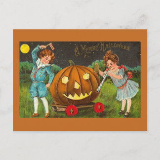 Vintage Halloween Postkarte