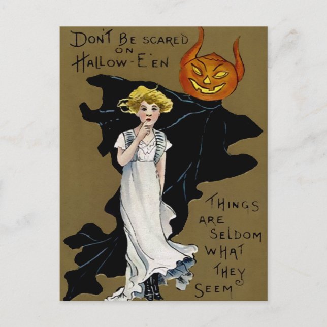 Vintage Halloween Postkarte (Vorderseite)