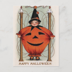 Vintage Halloween Postkarte