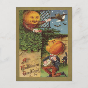 Vintage Halloween Postkarte