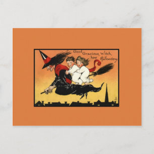 Vintage Halloween Postkarte