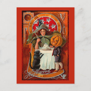 Vintage Halloween Postkarte