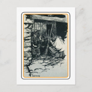 Vintage Halloween Postkarte