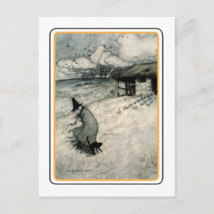 Vintage Halloween Postkarte