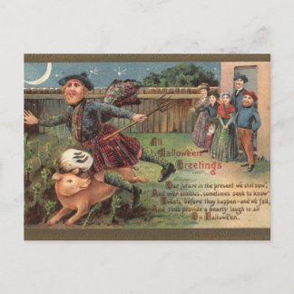 Vintage Halloween Postkarte KRW