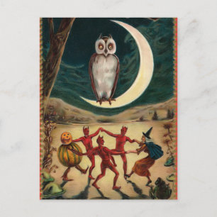 Vintage-Halloween-Postkarte Postkarte