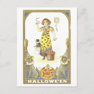 Vintage Halloween-Postkarte Postkarte