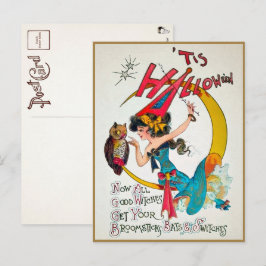 Vintage Halloween-Postkarte Postkarte