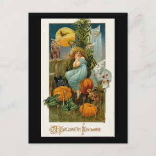 Vintage-Halloween-Postkarte Postkarte