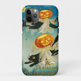 Vintage Halloween Pumpkin-Geister und Schwarze Kat Case-Mate iPhone Hülle