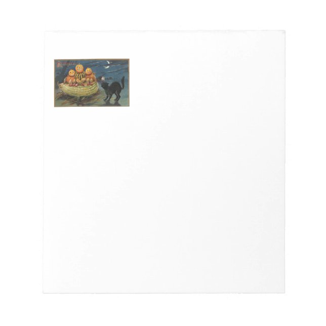 Vintage Halloween Pumpkins Notizblock (Vorderseite)