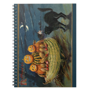 Vintage Halloween Pumpkins Notizblock