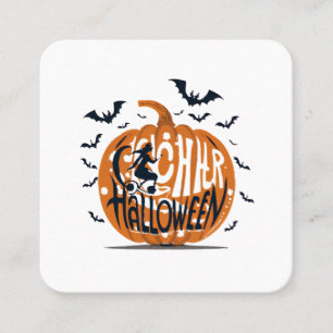 Vintage Halloween Quadratische Visitenkarte
