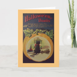 Vintage Halloween-Rategruß-Karte Karte