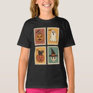 Vintage Halloween Retro Porto Briefmarke - T-Shirt