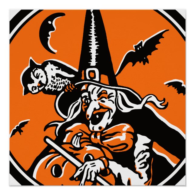 Vintage Halloween-Roulette Poster (Vorderseite)