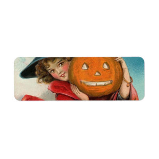 Vintage-Halloween-Rücksendeetikett