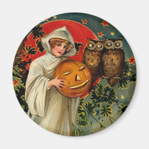 Vintage-Halloween-Rundmagnet Magnet
