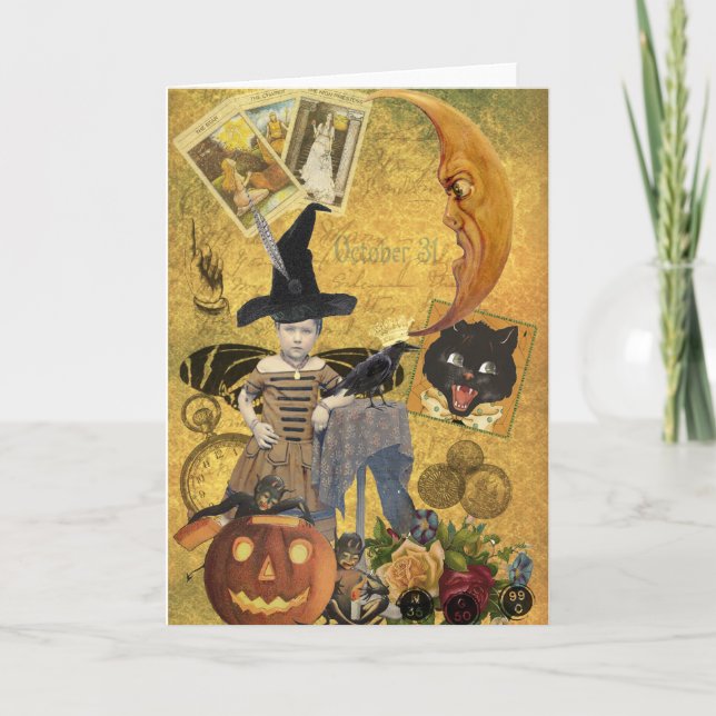 Vintage Halloween-Sammelkarte Karte (Vorderseite)