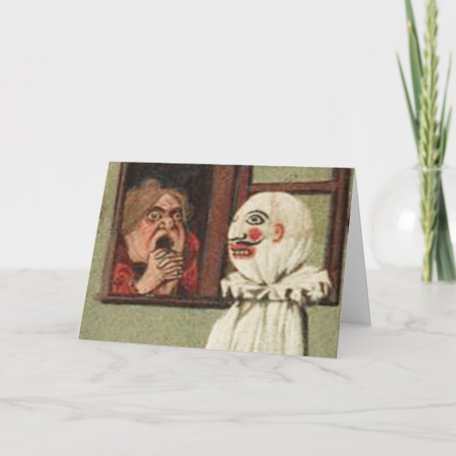 Vintage Halloween-Scare-Karte Karte (Vorderseite)