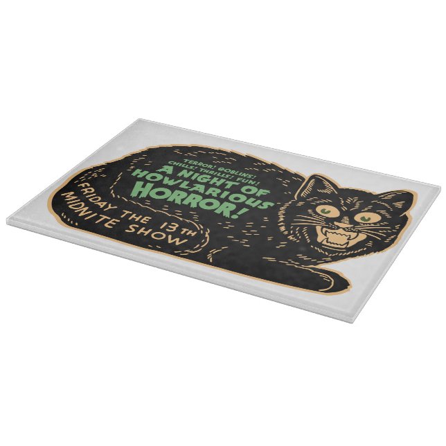 Vintage Halloween-Schwarze Schneidebrett (Ecke)