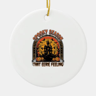 Vintage-Halloween-Shirt Gruselige Saison Gefühl De Keramik Ornament