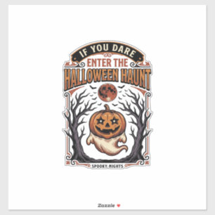 Vintage-Halloween-Shirt Gruseliger gravierter Kürb Aufkleber