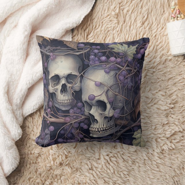 Vintage Halloween Skulls Kissen (Decke)