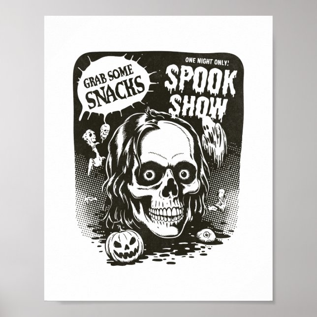 Vintage Halloween Spook Show Poster (Vorne)