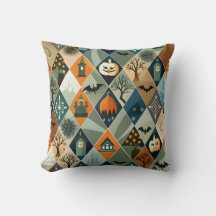 Vintage-Halloween-Spookhaus-Diamantmuster