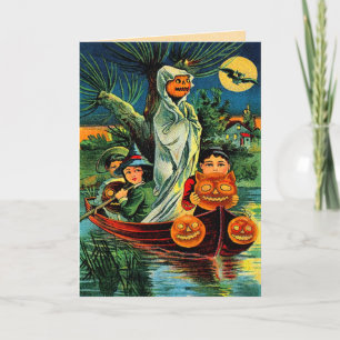 Vintage Halloween Spooky Karte