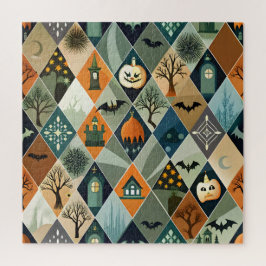 Vintage Halloween Spukhaus Diamantmuster