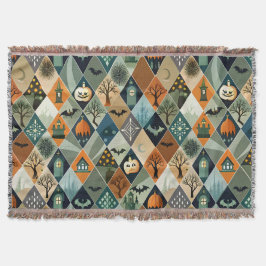 Vintage Halloween Spukhaus Diamantmuster Decke