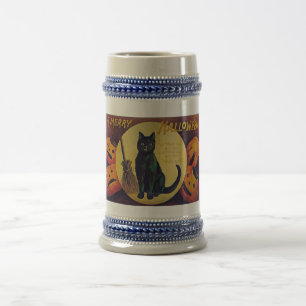 Vintage-Halloween-Stein Bierglas