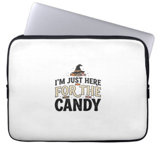 Vintage-Halloween-Süßigkeiten-Hexenhut-Shirt-Desig Laptopschutzhülle