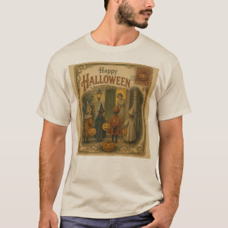 Vintage Halloween-Süßigkeiten oder Saures-Postkart T-Shirt