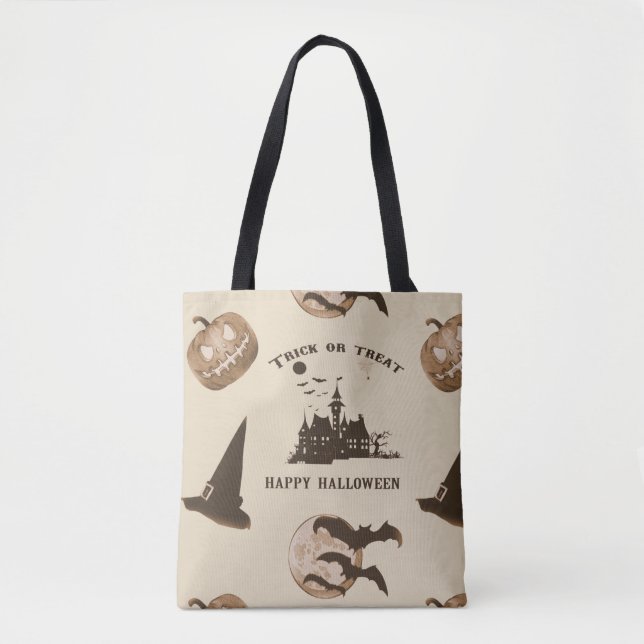 Vintage Halloween Tasche (Vorderseite)