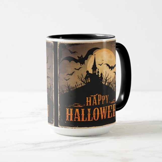 Vintage Halloween Tasse (VorderseiteRechts)