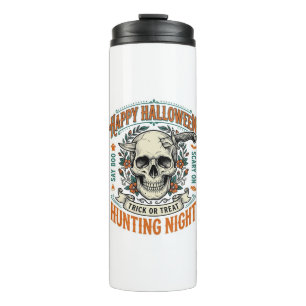 Vintage-Halloween-Totenkopf-Streich-oder-Überrasch Thermosbecher