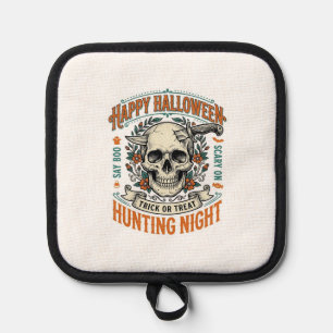 Vintage-Halloween-Totenkopf-Streich-oder-Überrasch Topflappen
