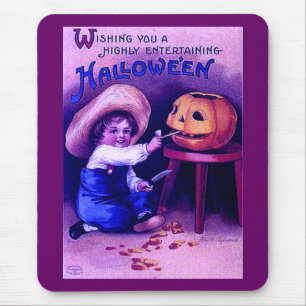 Vintage Halloween-Unterhaltung Mousepad