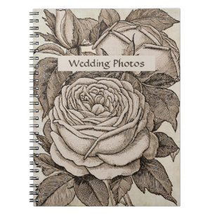 Vintage Halloween-Viktorianische Gotische Rose in  Notizblock