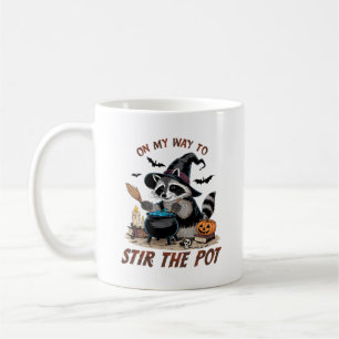 Vintage Halloween-Waschbär Kaffeetasse