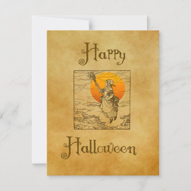 Vintage Halloween-Weihnachtskarte Feiertagskarte (Vorderseite)
