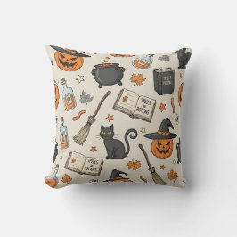 Vintage Halloween Witch Kissen