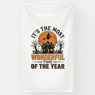 Vintage-Halloween-Wunderbarste-Zeit-Shirt-Design Banner