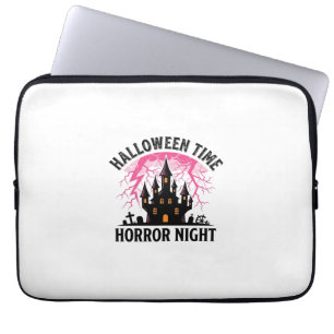 Vintage Halloween-Zeit Horror-Nacht Verlassenes Sc Laptopschutzhülle