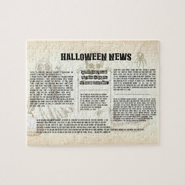 Vintage Halloween-Zeitung (Horizontal)