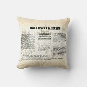 Vintage-Halloween-Zeitung Kissen