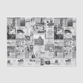 Vintage Halloween-Zeitungsanzeigen Seidenpapier